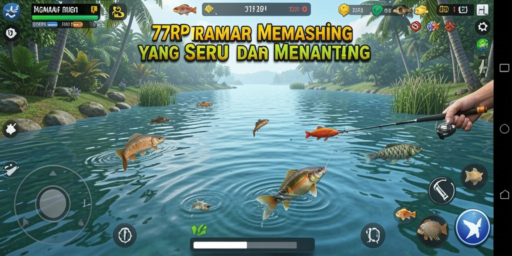 Tampilan gameplay Fishing yang seru dan menantang di 77RP.