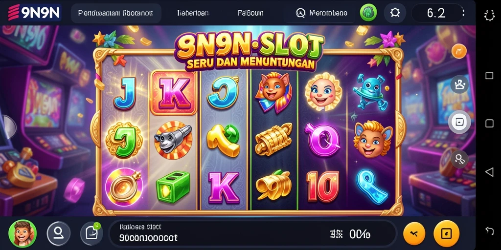 Screenshot gameplay 9N9N menampilkan slot yang menarik dan penuh warna.