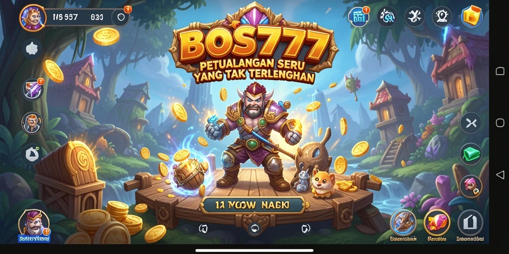 Tampilan gameplay <strong>BOS777</strong> yang menakjubkan dalam suasana petualangan.