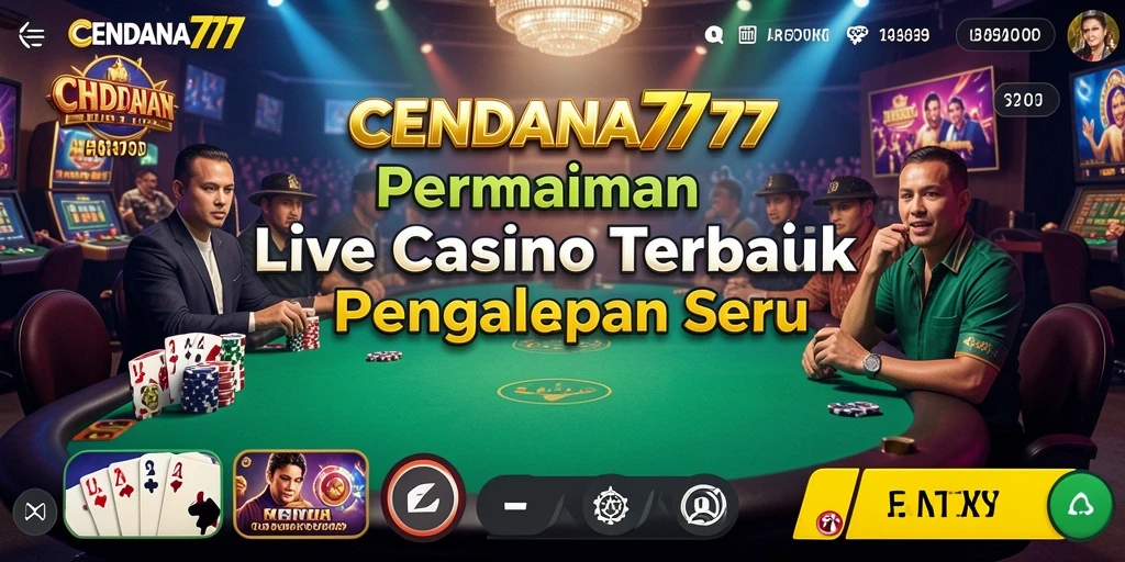 Tampilan menarik dari gameplay Live Casino CENDANA777 yang mendebarkan.