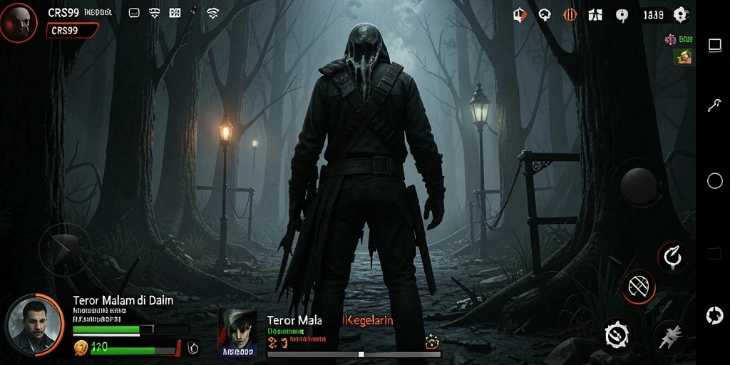 Tangkapan layar gameplay menakutkan dari CRS99 yang penuh teror.