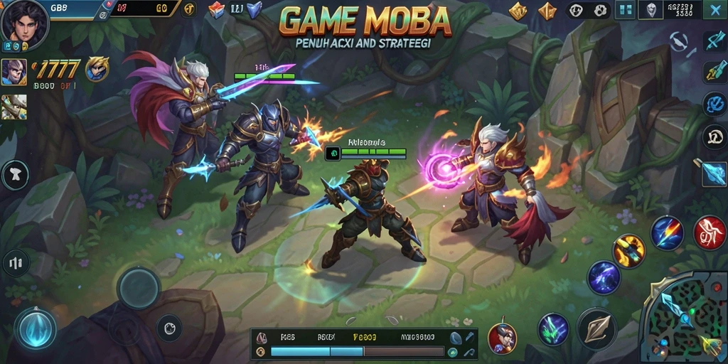 Screenshot gameplay GB777 menampilkan aksi seru dalam pertarungan tim.