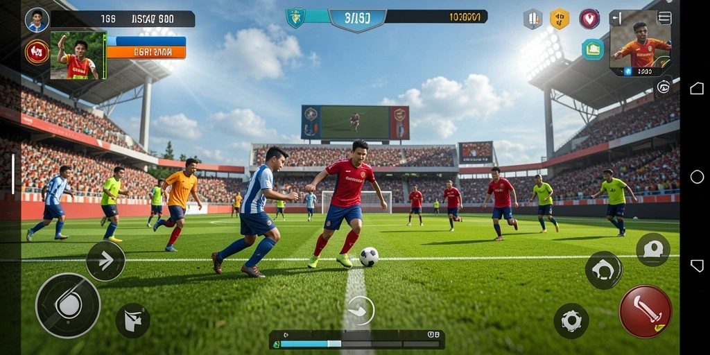 Screenshot gameplay <strong>HARAPJP</strong> yang menunjukkan aksi seru di lapangan.