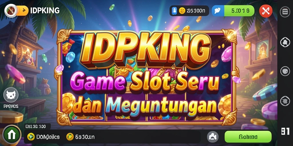 Screenshot gameplay IDPKING dengan tampilan mesin slot yang menarik.