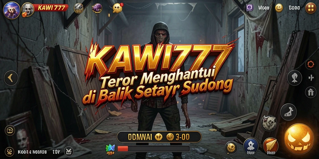 Screenshot utama KAWI777 menampilkan suasana gelap dan mencekam.