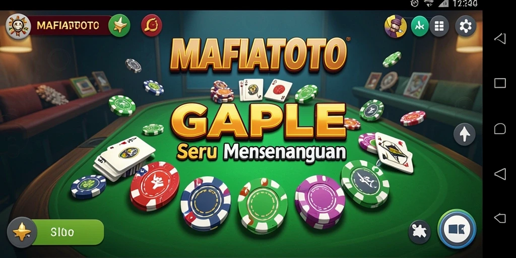 Screenshot MAFIATOTO menampilkan aksi seru permainan Gaple.