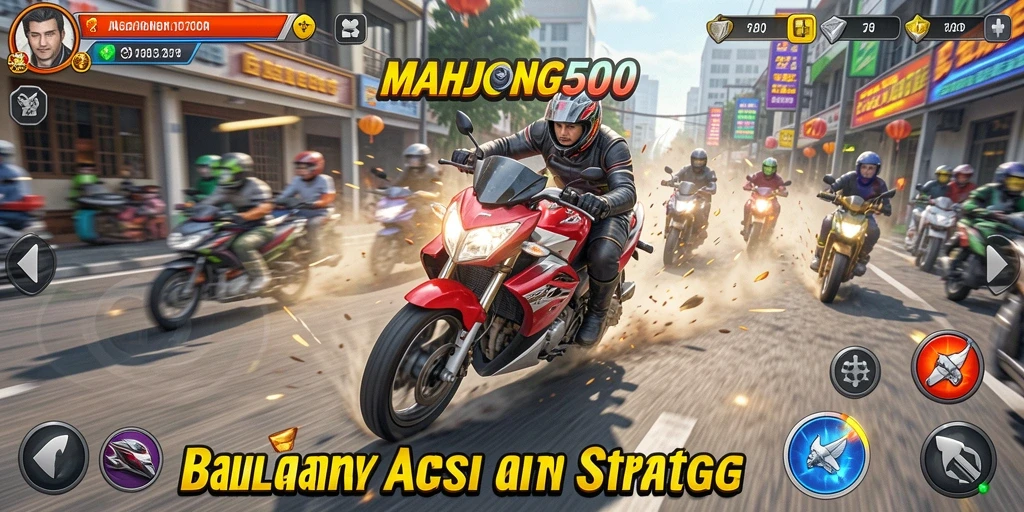 Gameplay balapan motor yang intens dan menantang.