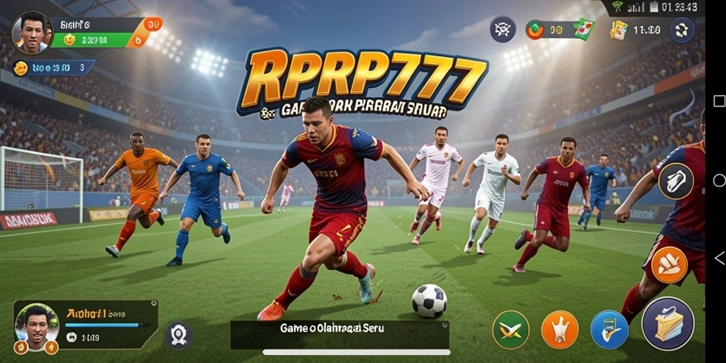 Tangkapan layar RPRP777 menampilkan gameplay olahraga yang menegangkan.