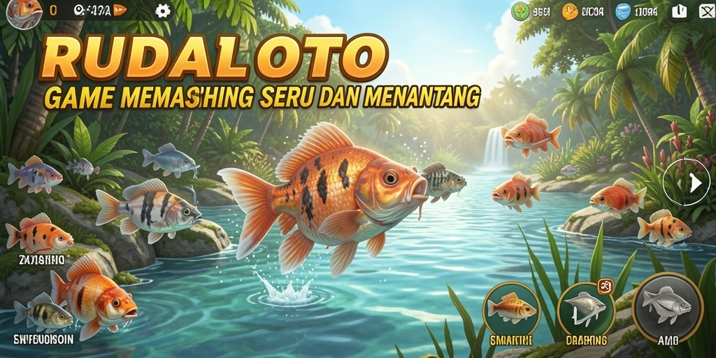 Tampilan gameplay RUDALTOTO yang menampilkan aksi memancing seru.